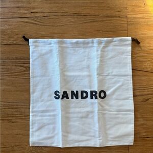 Sandro Paris Dust Bag – White with Black Logo